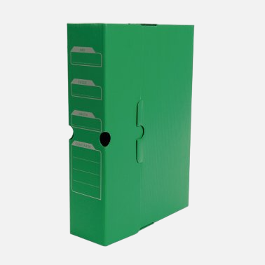 Caja archivo plast BIBLOS 8.5 cm. VERDE