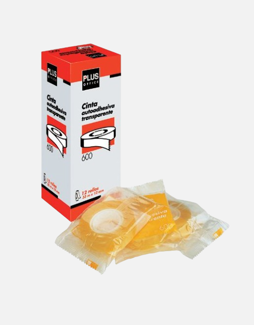 Cinta adhesiva PLUS OFFICE 12mm x 33mts