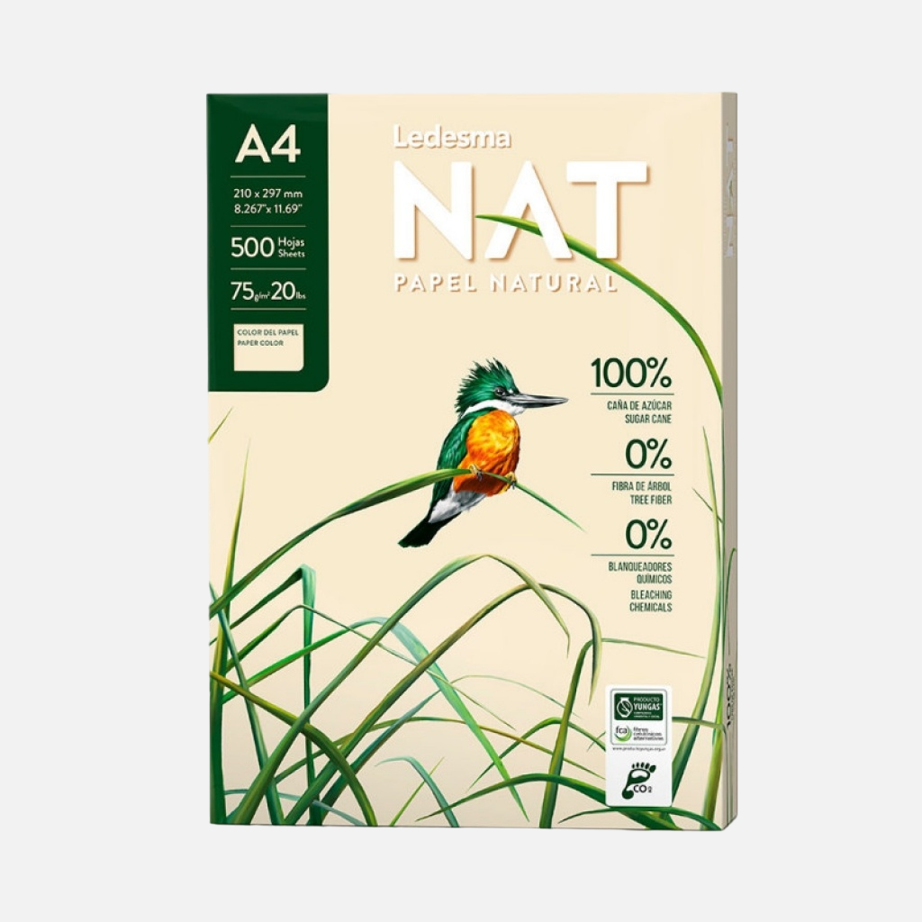 Papel A4 Ledesma Natural Eco x 500 hojas.