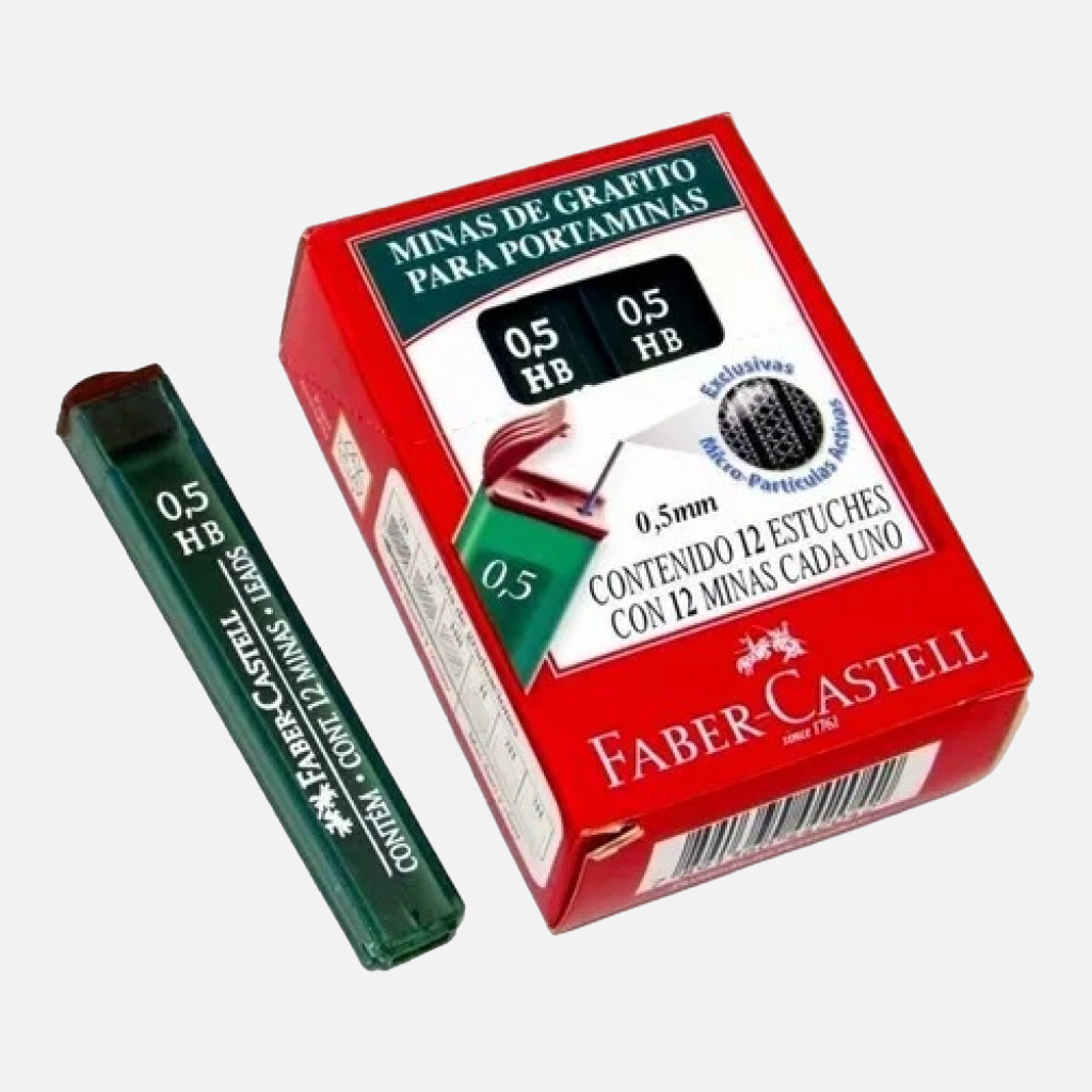 Minas Faber Castell 0.5 mm HB x12 un.